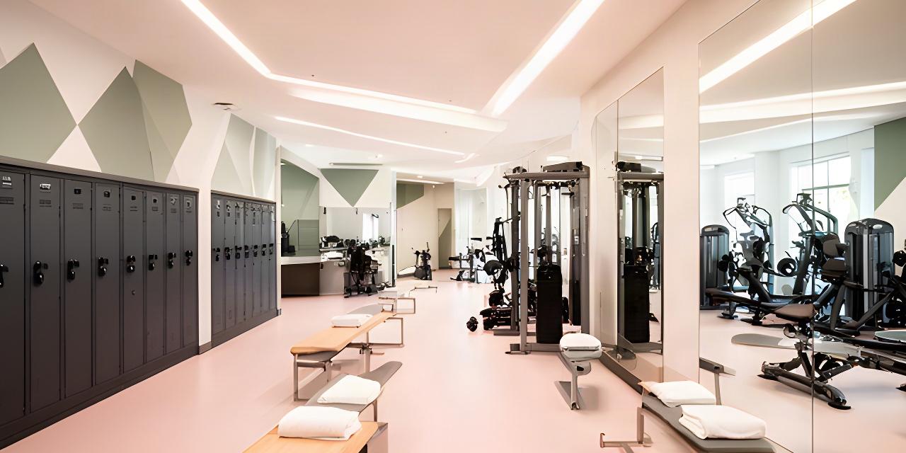 Vestuarios modernos junto a un gimnasio equipado para jugadores de fútbol